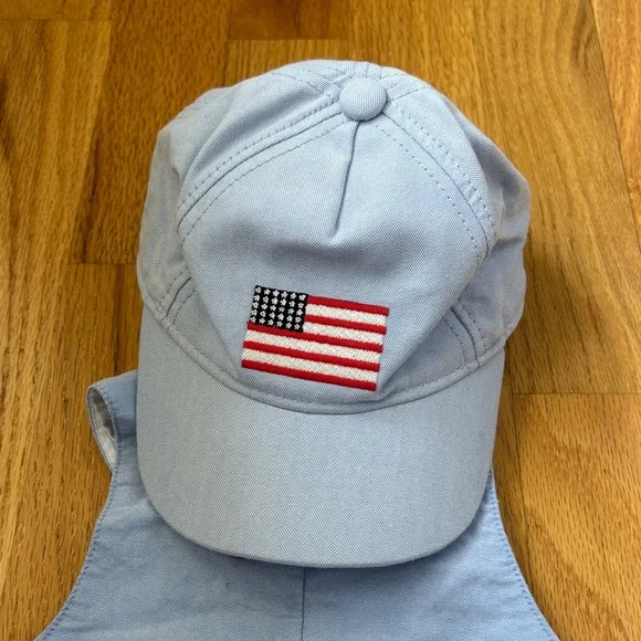 Janie and Jack Light Blue Infant Overalls, Shoes, Hat - Picture 9 of 10